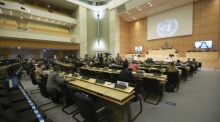 Menschenrechtsrat am europäischen Sitz der Vereinten Nationen in Genf. Foto: epa/Denis Balibouse
