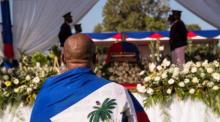 Beisetzung des ermordeten Präsidenten von Haiti Jovenel Moise. Foto: epa/Orlando Barria