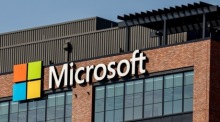 Das Logo eines Microsoft-Unternehmens in Atlanta. Foto: epa/Erik S. Lesser