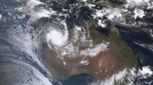 Der tropische Wirbelsturm Ilsa wird voraussichtlich die Kategorie fünf erreichen, wenn er die Küste Westaustraliens überquert. Foto: epa/Australias Bureau Of Meteorology Handout
