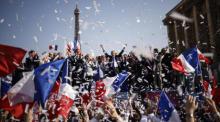 Frankreichs rechtsextreme Partei "Reconquete!" und ihr Vorsitzender und Kandidat für die Präsidentschaftswahlen 2022 Eric Zemmour (C). Foto: epa/Yoan Valat