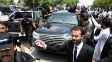 Imran Khan, ehemaliger pakistanischer Premierminister, erscheint vor Gericht. Foto: epa/Sohail Shahzad