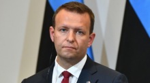 Estnischer Innenminister Lauri Laanemets in Warschau. Foto: epa/Radek Pietruszka Polen Out