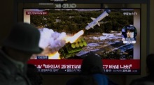 Reaktion aus Seoul nach dem Abschuss ballistischer Raketen durch Nordkorea in Richtung Ostmeer. Foto: epa/Jeon Heon-kyun