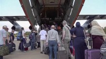 Evakuierung russischer Staatsangehöriger aus dem Sudan. Foto: epa/Russisches Verteidigungsministerium Pressedienst