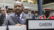 Der gabunische Präsident Ali Bongo Ondimba (C) in Gigiri. Foto: epa/Daniel Irungu