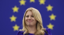 Die slowakische Präsidentin Zuzana Caputova. Foto: EPA-EFE/Julien Warnand