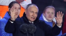 Russlands Präsident und Präsidentschaftskandidat Wladimir Putin in Moskau. Foto: epa/Sergei Ilnitsky