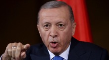 Der Türkische Präsident Recep Tayyip Erdogan in Berlin. Foto: epa/Filip Singer