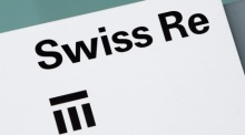 Das Markenzeichen der Schweizer Rückversicherungsgesellschaft Swiss Re. Foto: epa/Eddy Risch Database