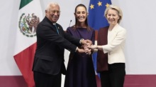 Mexiko und die EU unterzeichnen in Mexiko-Stadt ein modernisiertes Globalabkommen zur Stärkung strategischer Beziehungen. Foto: EPA/Jose Mendez