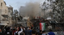 Syrien beschuldigt Israel des Angriffs auf die iranische Botschaft in Damaskus. Foto: epa/Youssef Dafawwi