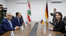 Die deutsche Außenministerin Annalena Baerbock besucht den Libanon. Foto: epa/Wael Hamzeh