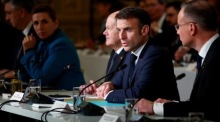 Französischer Präsident Emmanuel Macron veranstaltet internationale Konferenz zur Unterstützung der Ukraine. Foto: epa/Gonzalo Fuentes