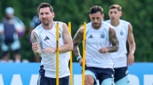 Lionel Messi nimmt vor dem WM-Sechzehntelfinale gegen Kap Verde am Training in Fort Lauderdale teil. Foto: EPA/Cristobal Herrera-ulashkevich