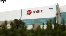 Ansicht des Hauptsitzes von Virgin Orbit in Long Beach. Foto: epa/Caroline Brehman