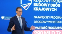 Der polnische Premierminister Mateusz Morawiecki spricht während einer Pressekonferenz in der Kanzlei des Premierministers in Warschau. Foto: epa/Mateusz Marek