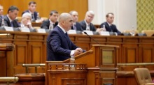 Misstrauensvotum gegen das Kabinett von Ilie Bolojan im Parlament. Foto: epa/Robert Ghement