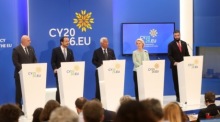 Informelles Treffen der Staats- und Regierungschefs der EU in Zypern. Foto: epa/George Christoforou