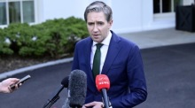 Irlands Taoiseach (Premierminister) Simon Harris . Foto: epa/Ron Sachs
