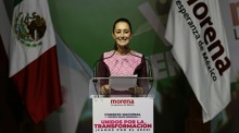Claudia Sheinbaum, Präsidentschaftskandidatin der regierenden Nationalen Regenerationsbewegung (Morena). Foto: epa/Mario Guzmán