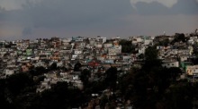 Aussicht auf das Stadtviertel El Incienso in Guatemala-Stadt. Foto: epa/Esteban Biba