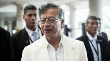 Kolumbiens Präsident Gustavo Petro nimmt an der Gedenkfeier zum 200. Jahrestag des Amphiktyonischen Kongresses in Panama-Stadt teil. Foto: EPA/Aris Mariota
