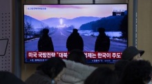 Reaktionen in Seoul, nachdem Nordkorea ein unbekanntes Projektil in Richtung Ostmeer abgefeuert hatte. Foto: epa/Jeon Heon-kyun
