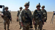 US-Soldaten bei einem Einsatz in Syrien. Archivbild: epa/Ahmed Mardnli