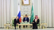 Russischer Präsident Wladimir Putin auf Arbeitsbesuch in Saudi-Arabien. Foto: epa/Sergei Savostyanov