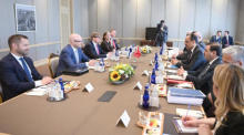 Finnische und schwedische NATO-Delegationen besuchen die Türkei. Foto: epa/Pressestelle Des TÜrkischen PrÄsidenten H