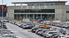 Das Werk der Tesla-Gigafactory Berlin-Brandenburg. Foto: Patrick Pleul/dpa