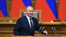 Russischer Präsident Wladimir Putin in St. Petersburg. Foto: epa/Alexei Danichev