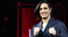 Die algerische Box-Olympiasiegerin Imane Khelif nimmt an der italienischen TV-Sendung «Lo stato delle Cose» in Rom teil. Foto: epa/Angelo Carconi