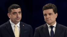 Stichwahl in Rumänien: George Simion und Bukarests Bürgermeister Nicușor Dan treten am 18. Mai gegeneinander an. Foto: EPA-EFE/Robert Ghement