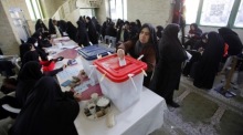 Im Iran finden Parlamentswahlen statt. Foto: epa/Abedin Taherkenareh
