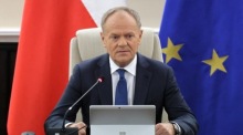 Der polnische Ministerpräsident Donald Tusk nimmt an der Regierungssitzung im Ministerpräsidentenamt in Warschau teil. Foto: epa/Pawel Supernak