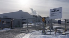 Der schwedische Batteriehersteller Northvolt in Skelleftea. Foto: epa/Jonas Westling