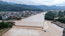 Überschwemmungen in Chinas Provinz Guangdong. Foto: epa/Xinhua