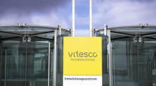 Logo von Vitesco Technologies. Foto: epa/Lukas Barth-tuttas