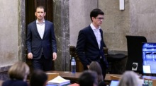 Der österreichische Ex-Kanzler Sebastian Kurz erscheint zum fünften Prozesstag vor Gericht. Foto: epa/Christian Bruna