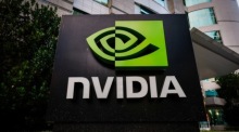 Ein Blick auf ein NVIDIA-Logo-Schild, das vor dem Hauptsitz des Unternehmens in Taipeh angebracht ist. Foto: epa/Ritchie B. Tongo