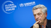 Filippo Grandi, UN-Hochkommissar für Flüchtlinge (UNHCR), nimmt an der Abschlusssitzung am dritten und letzten Tag des Globalen Flüchtlingsforums (GRF) in Genf teil. Foto: epa/Valentin Flauraud