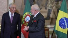 Der brasilianische Präsident Luiz Inacio Lula da Silva besucht Portugal. Foto: epa/Antonio Cotrim