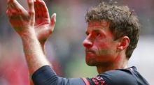 Munich's Thomas Muller reacts after the German Bundesliga soccer match. Foto: EPA-EFE/Hannibal Hanschke