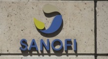 Das Logo des französischen Pharmakonzerns Sanofi an einem Unternehmensstandort in Paris. Foto: EPA/Ian Langsdon