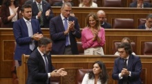 Das spanische Unterhaus verabschiedet eine Reform der Verordnung, die den Gebrauch von Ko-Amtssprachen im Parlament ermöglicht. Foto: epa/Juan Carlos Hidalgo