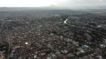 Drohnenaufnahme zeigt die indonesische Stadt Banda Aceh auf der Insel Sumatra. Foto: epa/Hotli Simanjuntak
