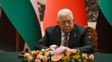 Palästinenserpräsident Mahmud Abbas in Peking. Foto: epa/Jade Gao