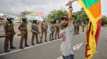 Aufruhr wegen der wirtschaftlichen Lage in Sri Lanka. Foto: epa/Chamila Karunarathne